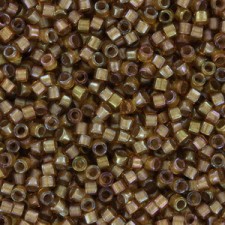 Miyuki delica Beads 11/0 - White lined Saffron ab DB-288